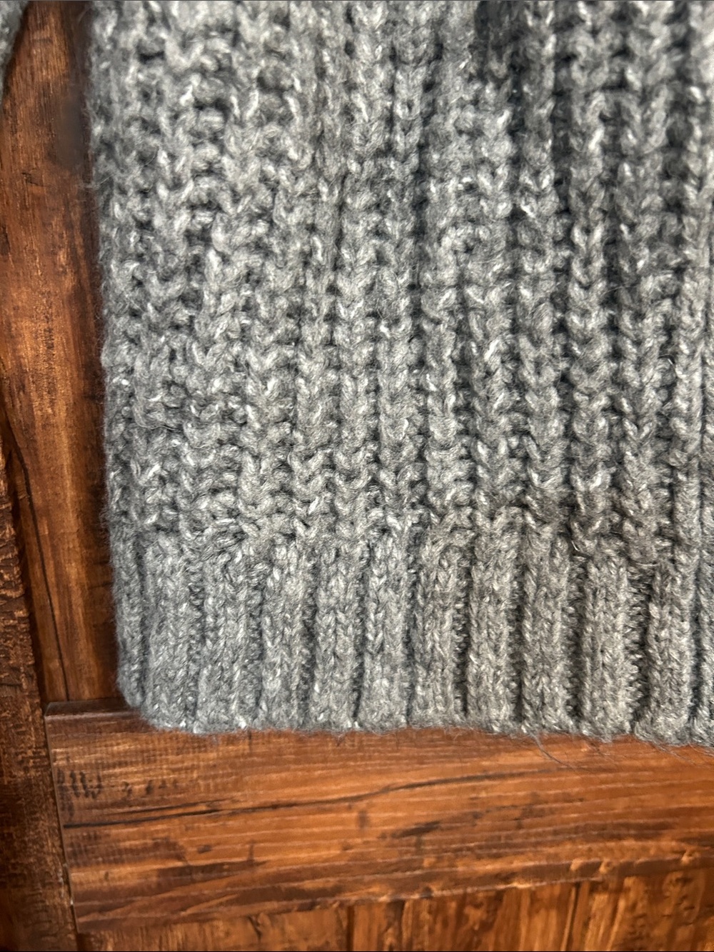 Zara Gray Open-Front Ribbed Knit Cardigan - Picture 6 of 11